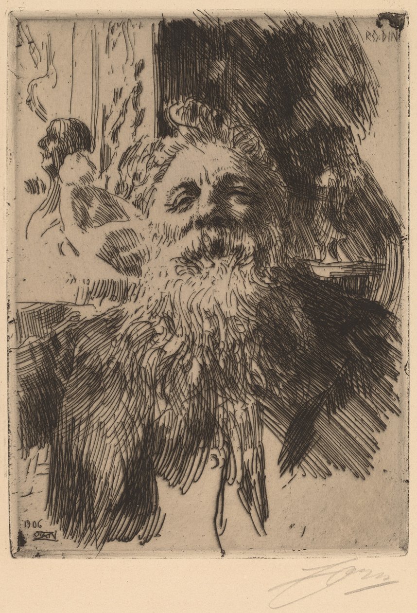 Auguste Rodin door Anders Leonard Zorn