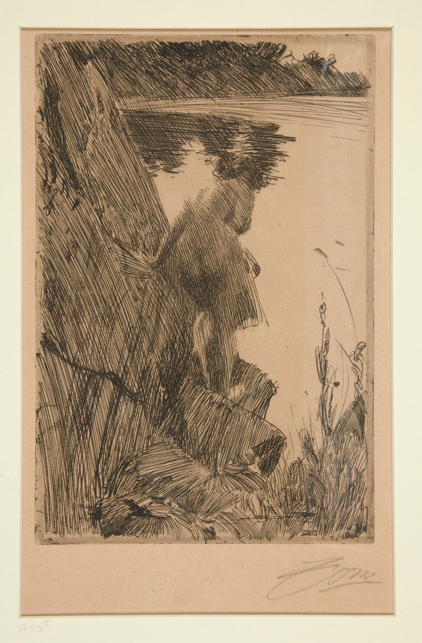 Bader (Avond) III door Anders Leonard Zorn