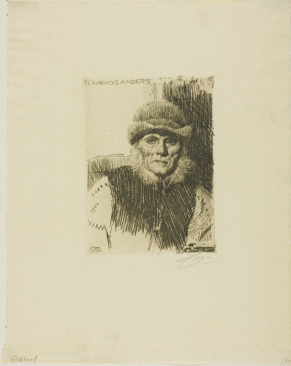 Dalecarliaanse boer (Lavards Anders) door Anders Leonard Zorn
