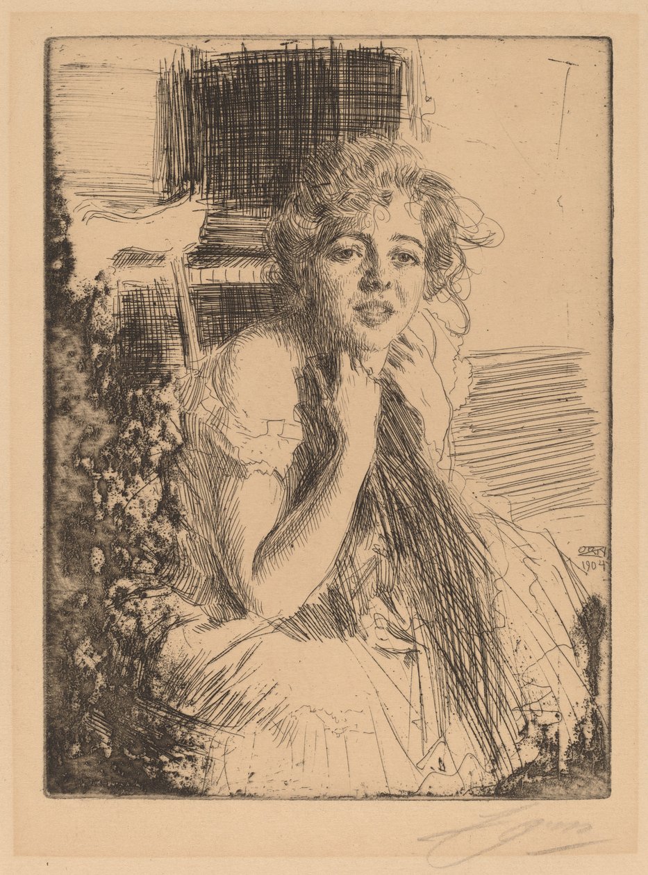 Emma Rasmussen door Anders Leonard Zorn