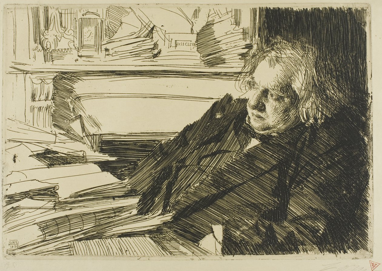 Ernest Renan door Anders Leonard Zorn