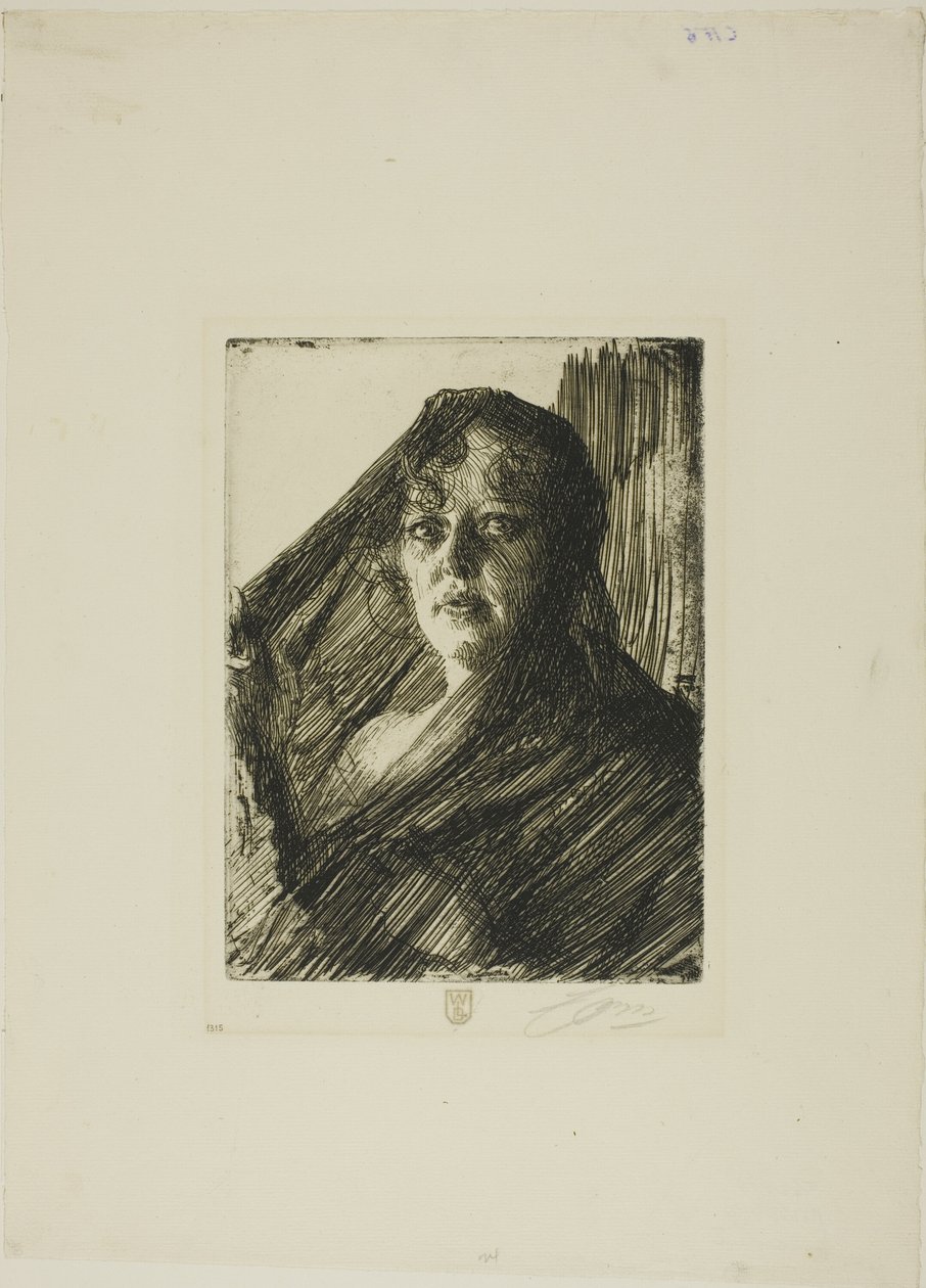 Gerda Lundequist door Anders Leonard Zorn