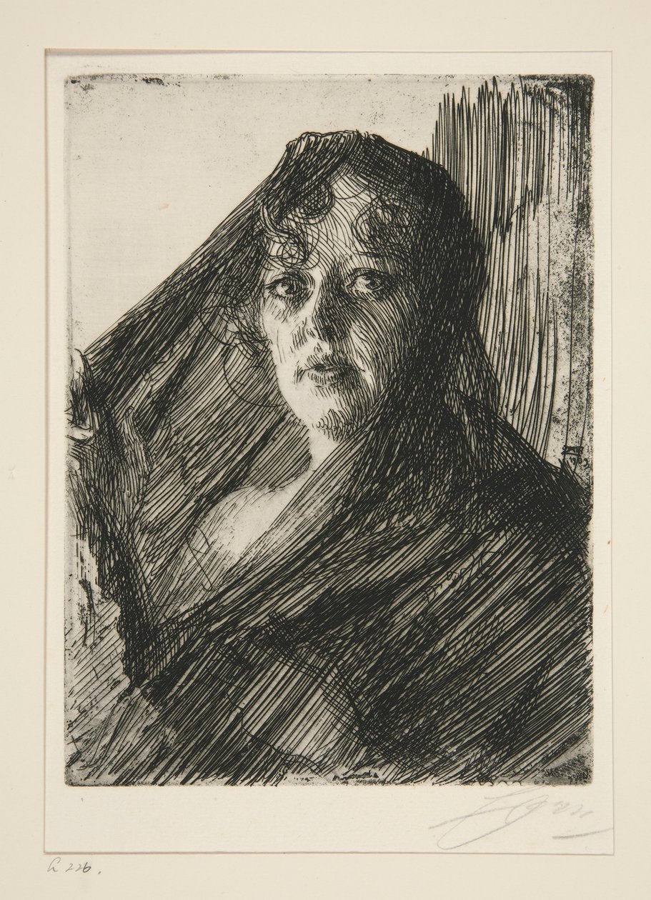 Gerda Lundequist door Anders Leonard Zorn