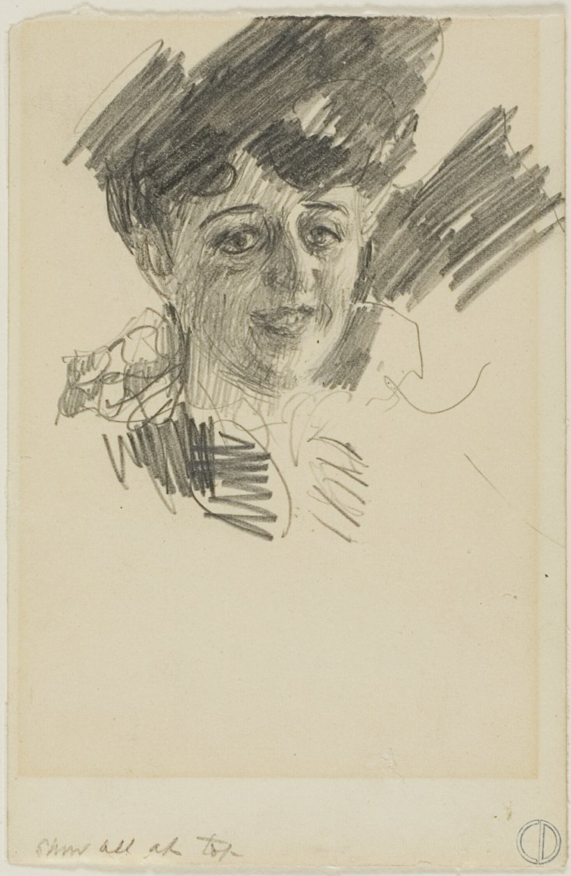 Hoofd van een vrouw door Anders Zorn