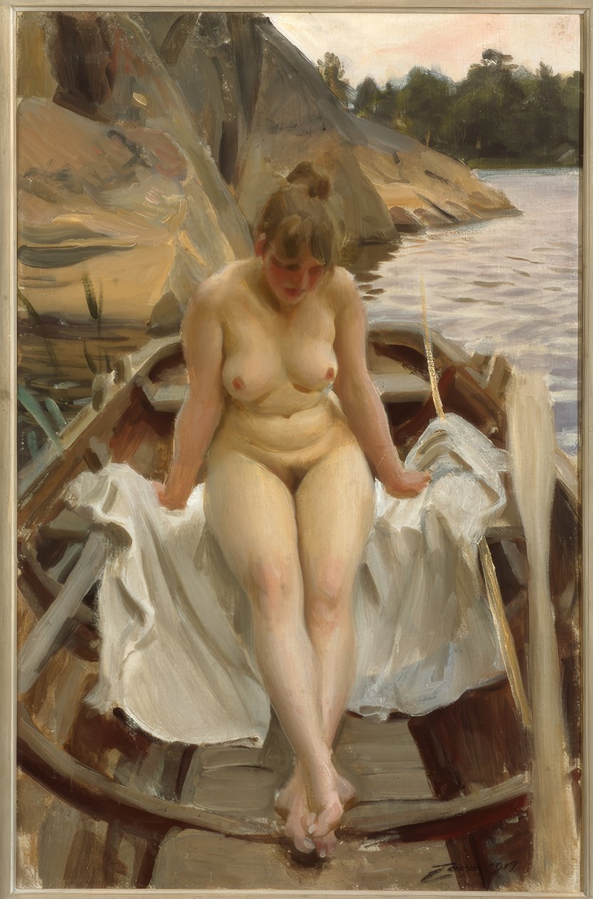 In Werners roeiboot door Anders Leonard Zorn