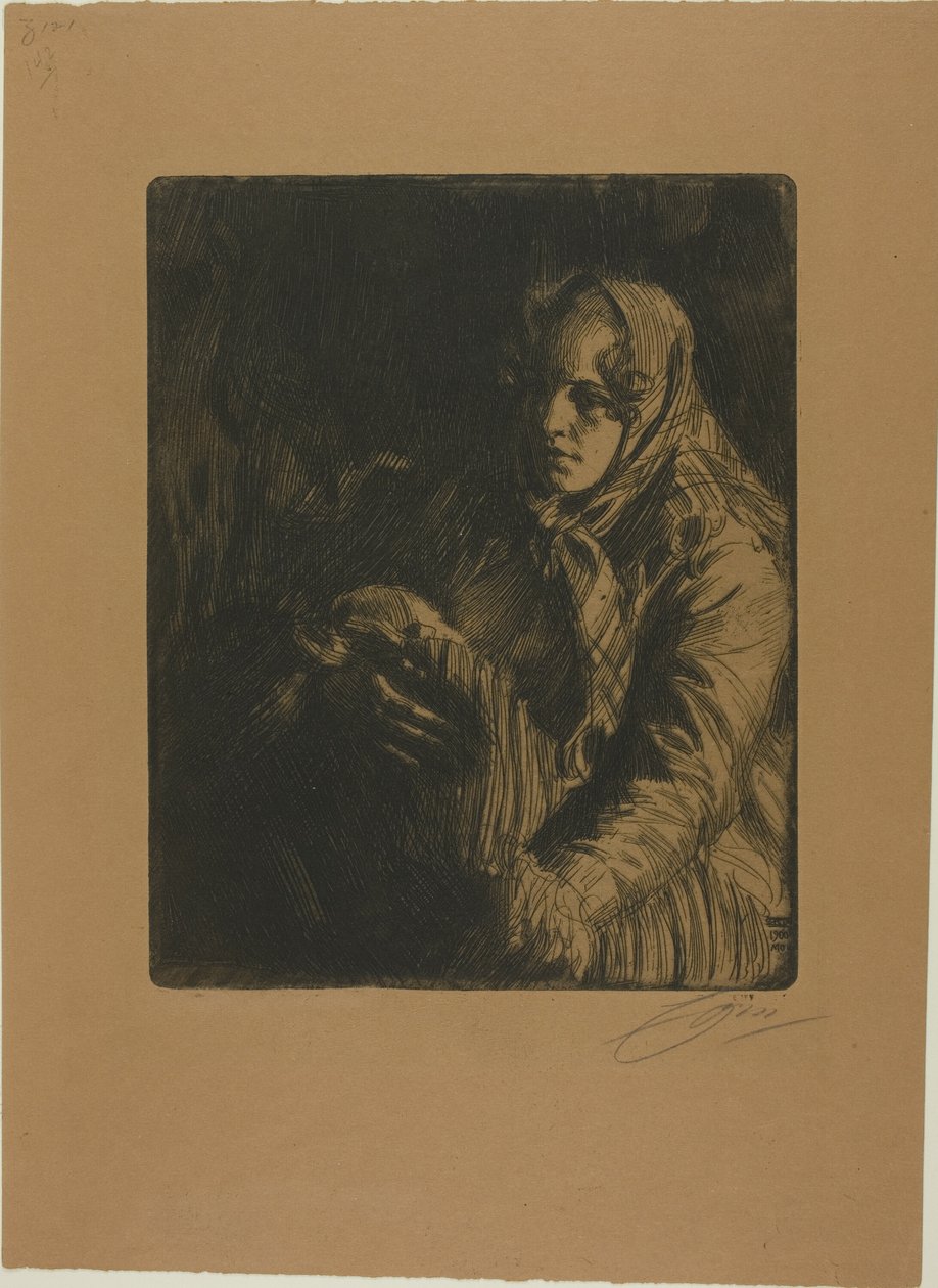 Madonna (Een Moeder) door Anders Leonard Zorn