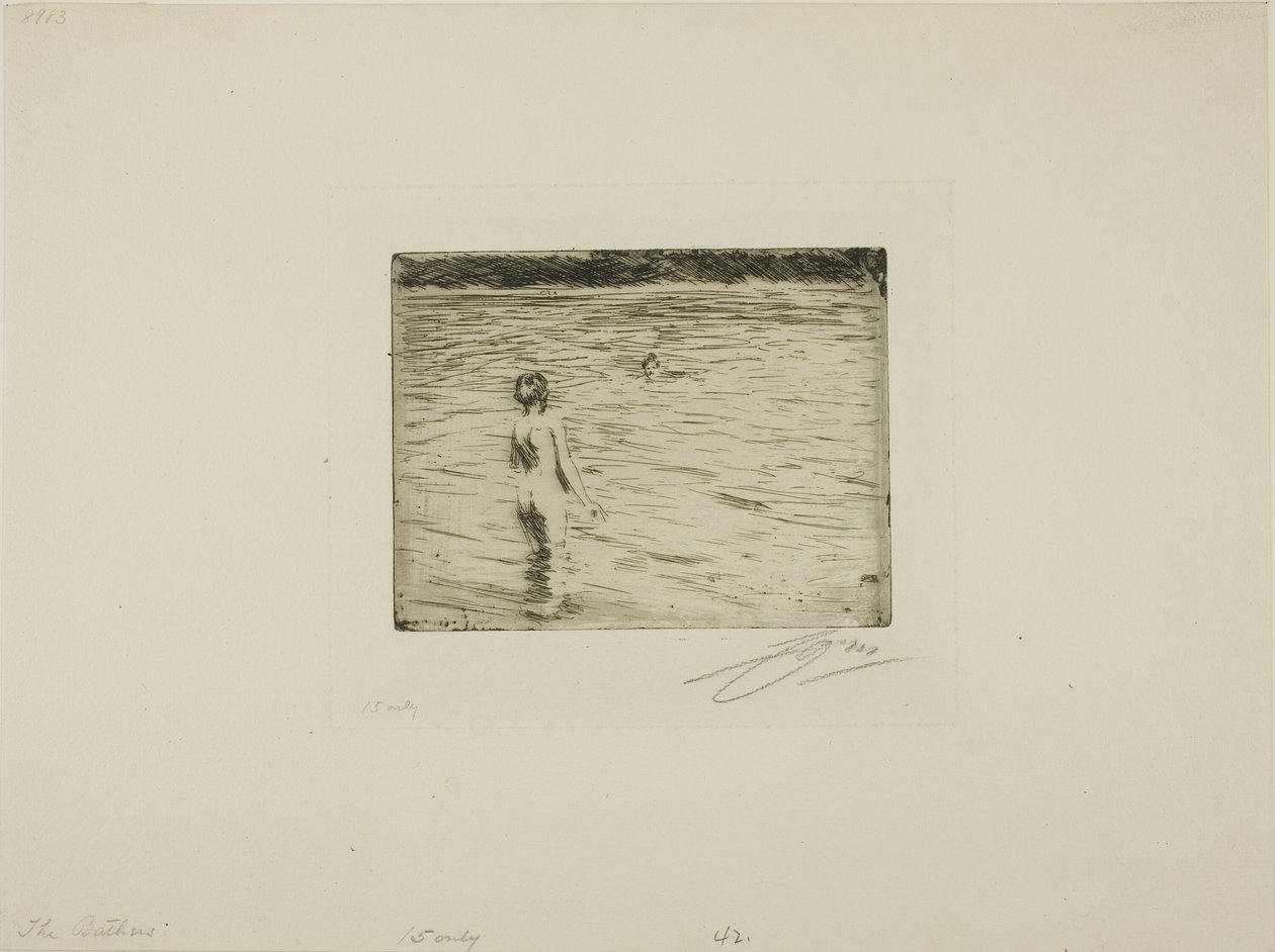 Moeder die baadt door Anders Leonard Zorn