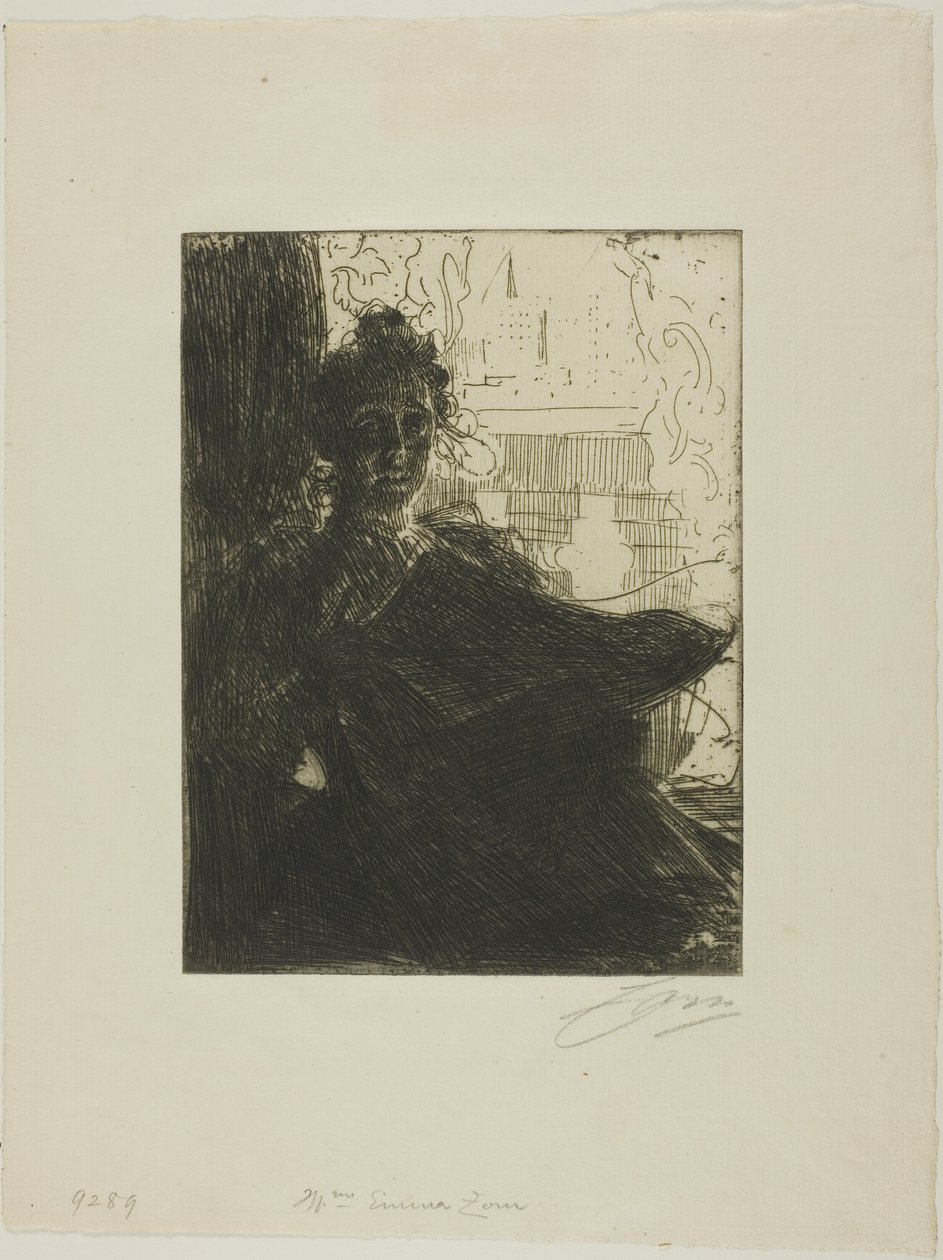 Mevrouw Emma Zorn door Anders Leonard Zorn