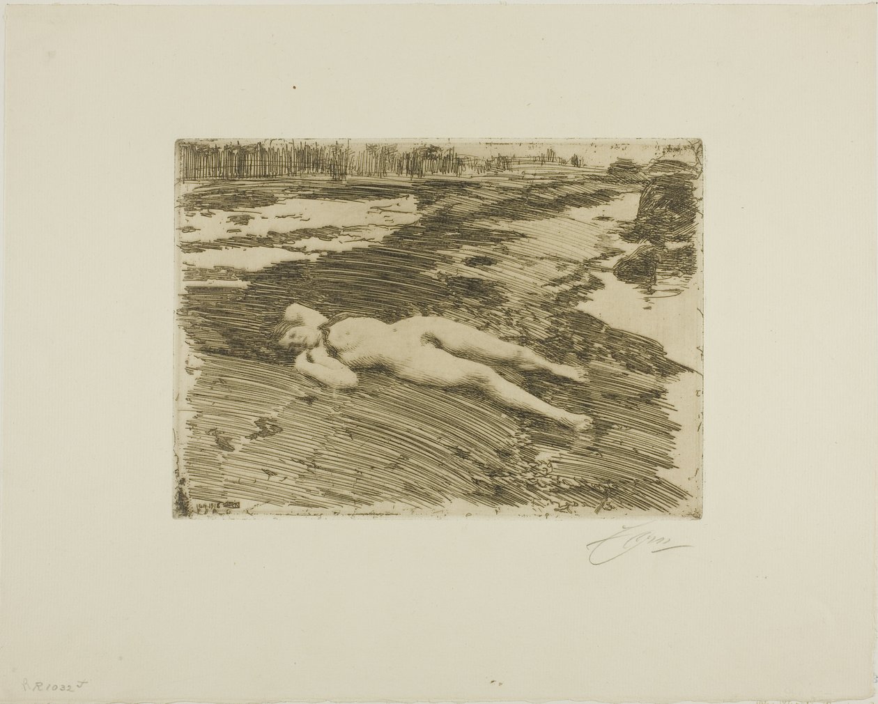 Op het zand door Anders Leonard Zorn