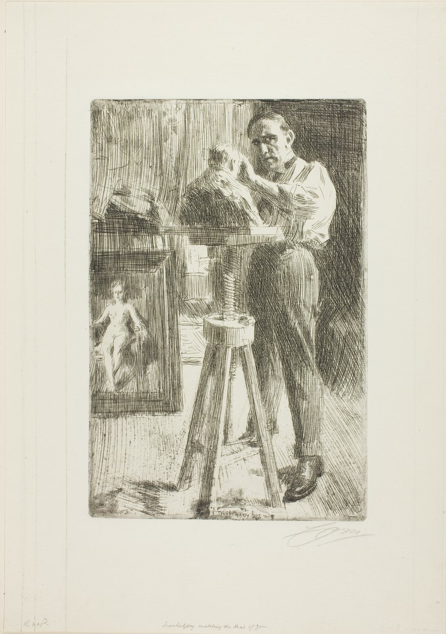 Prins Paul Troubetzkoy I (Volledige lengte) door Anders Leonard Zorn