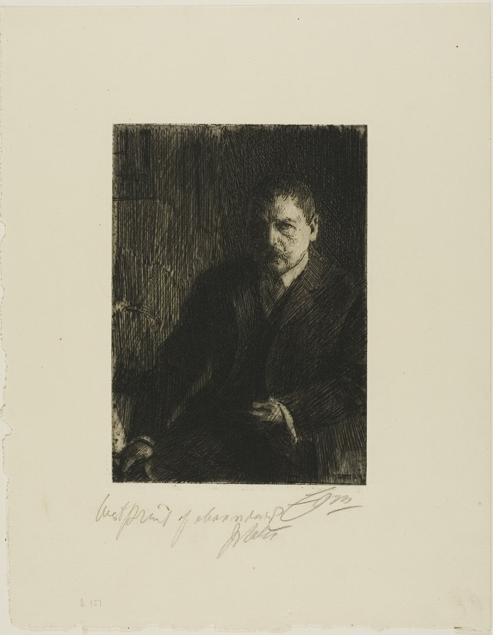 Zelfportret 1904 I door Anders Leonard Zorn