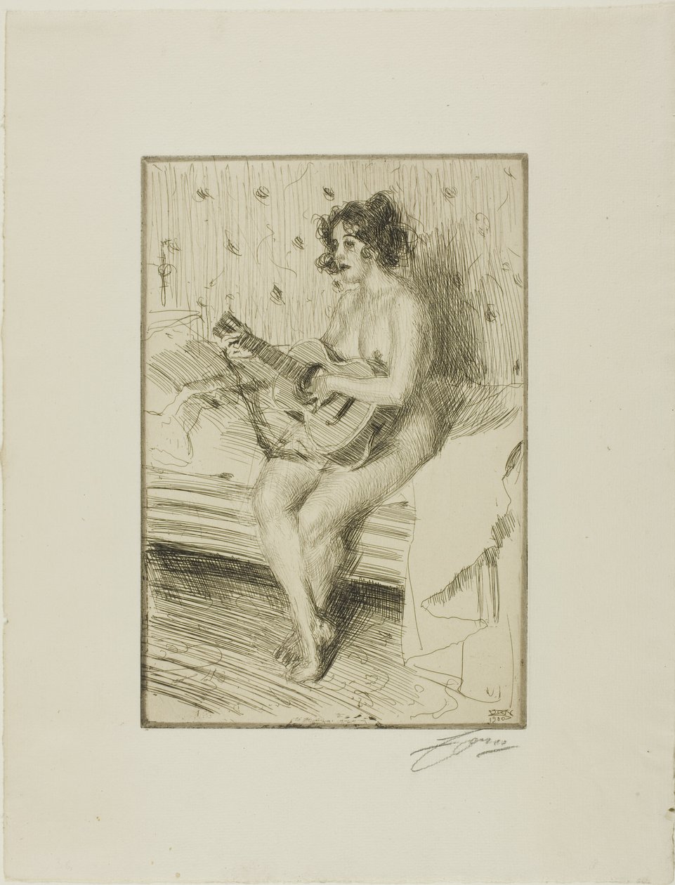 De Gitaarspeler door Anders Leonard Zorn