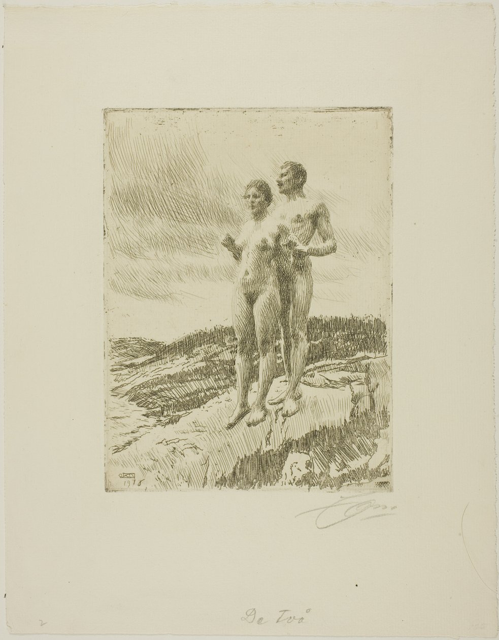 De Twee door Anders Leonard Zorn