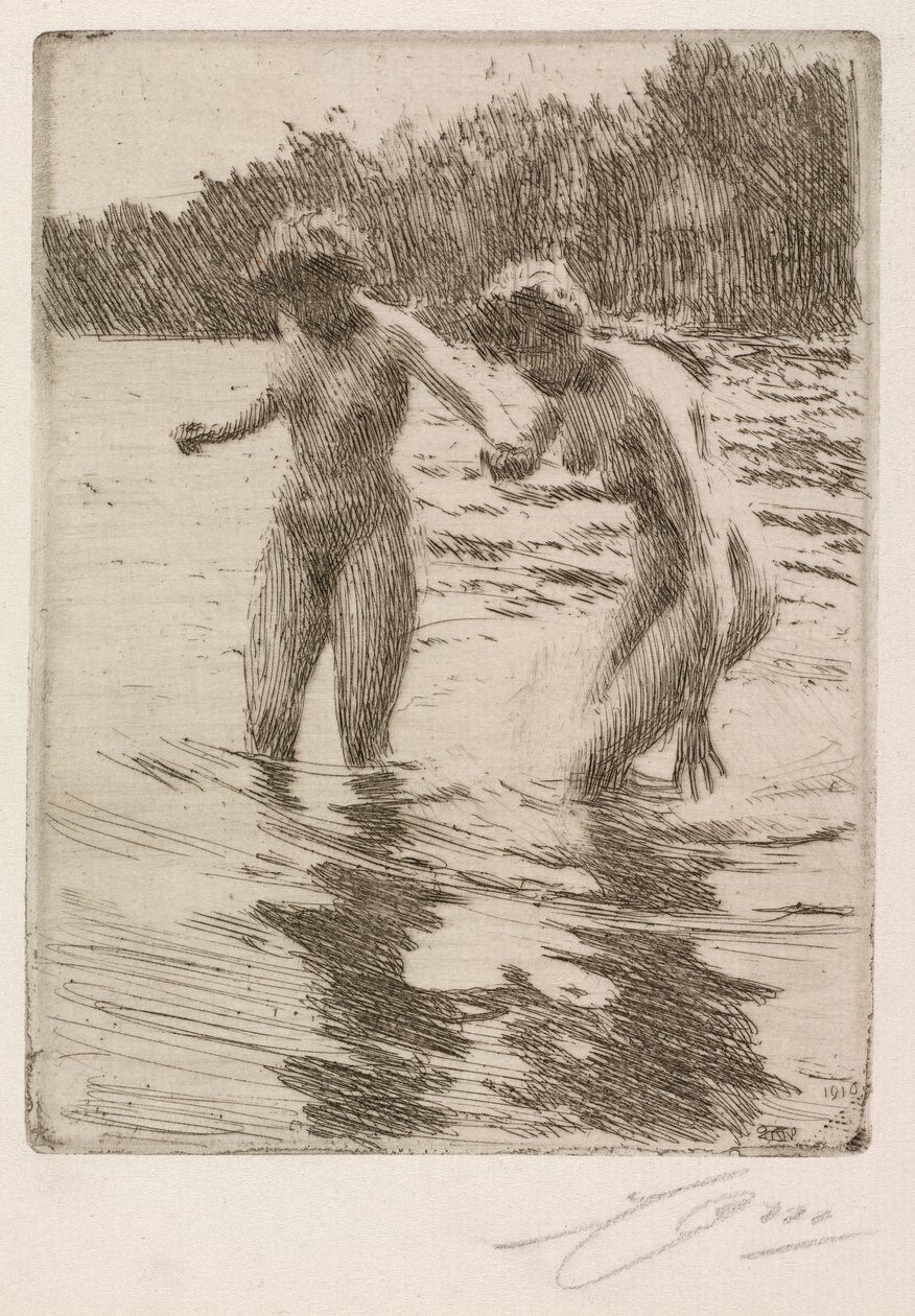Twee baders door Anders Leonard Zorn