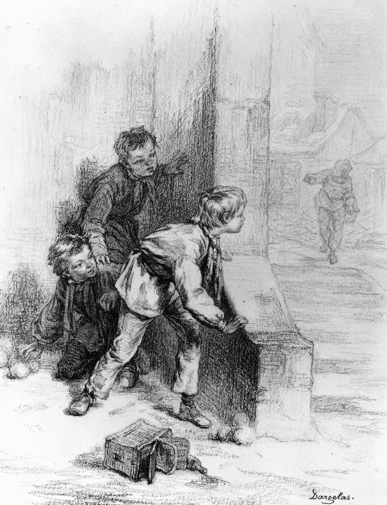 Schooljongens door André Henri Dargelas