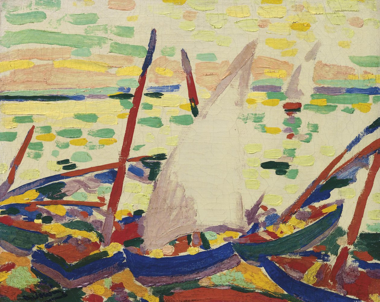 Boten op het strand van Collioure door Andre Derain
