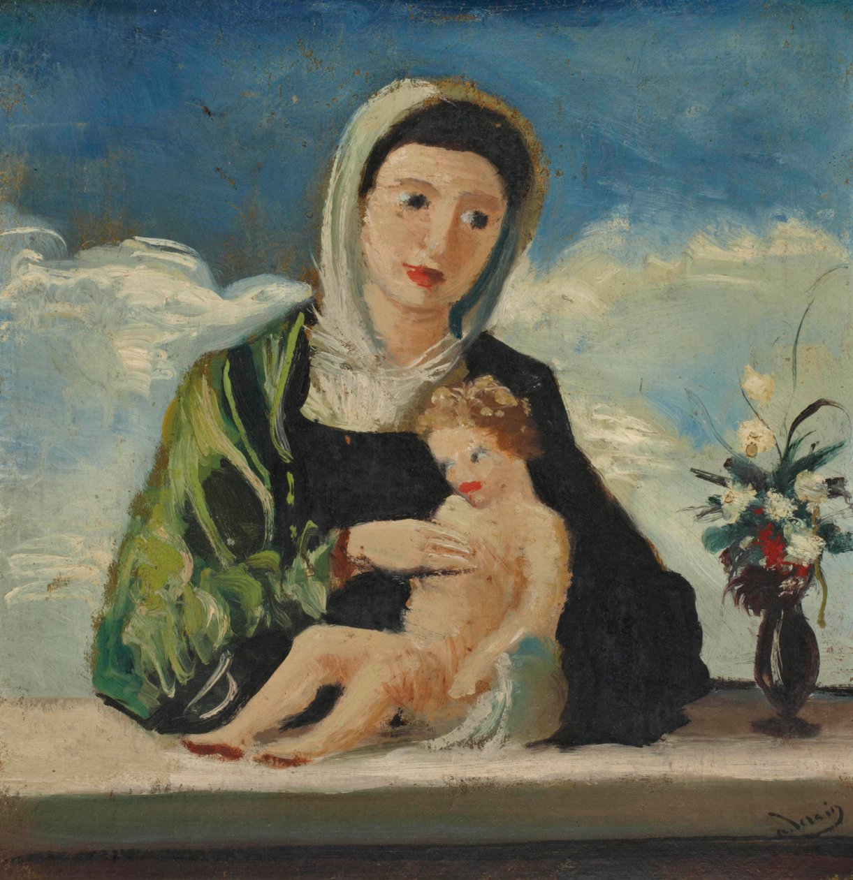De maagd en het kind (naar Bellini) door Andre Derain