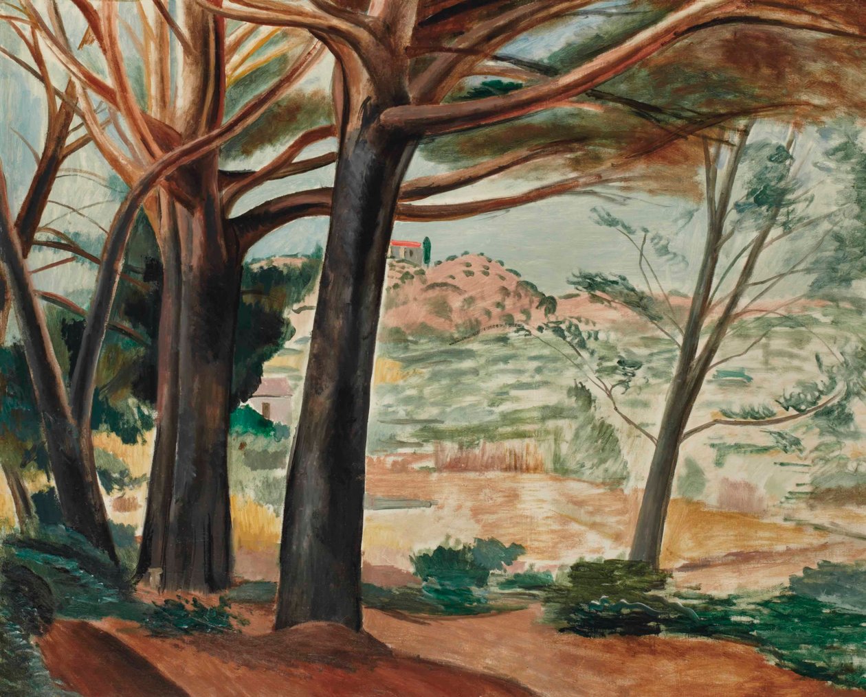 Het bos van Martigues door Andre Derain