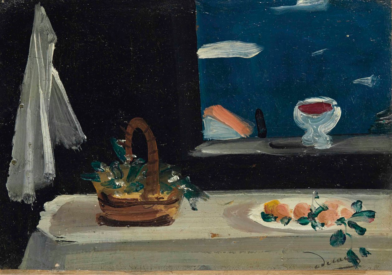STILLEVEN OP ZWARTE ACHTERGROND door Andre Derain