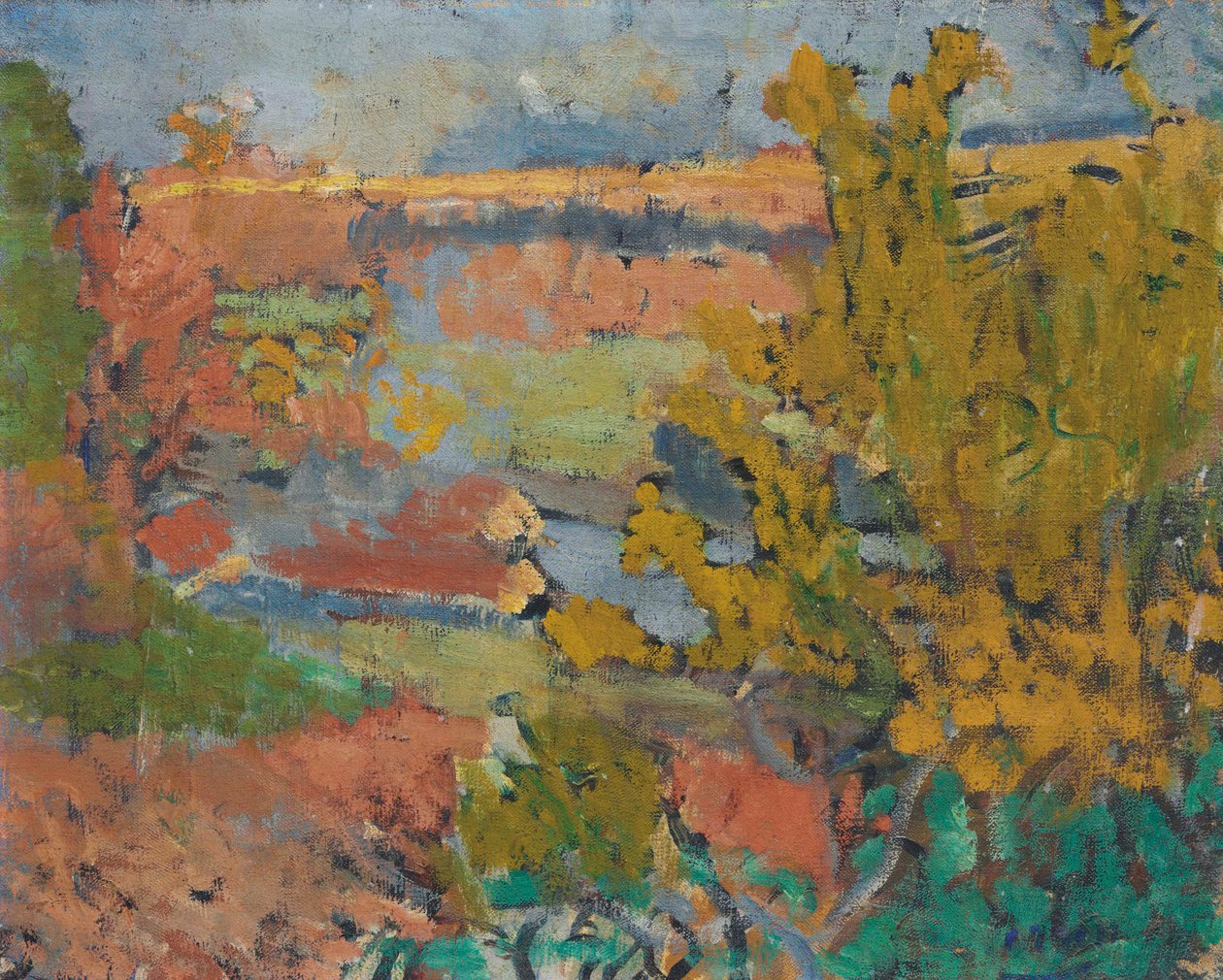Landschap rond Chatou door Andre Derain