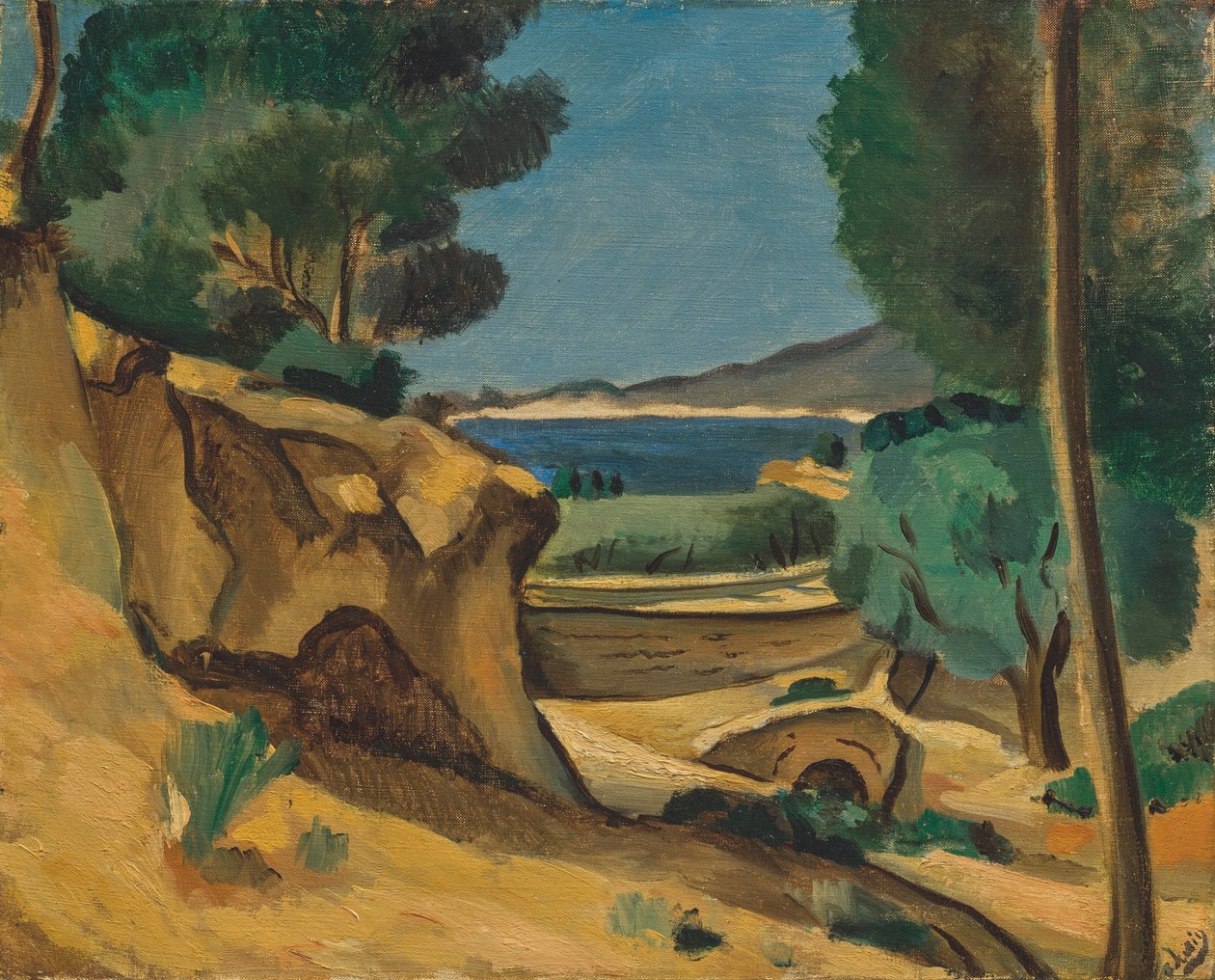Landschap rond La Ciotat door Andre Derain
