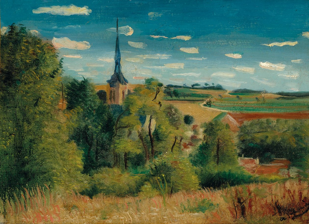 Uitzicht op Donnemarie-en-Montois door Andre Derain