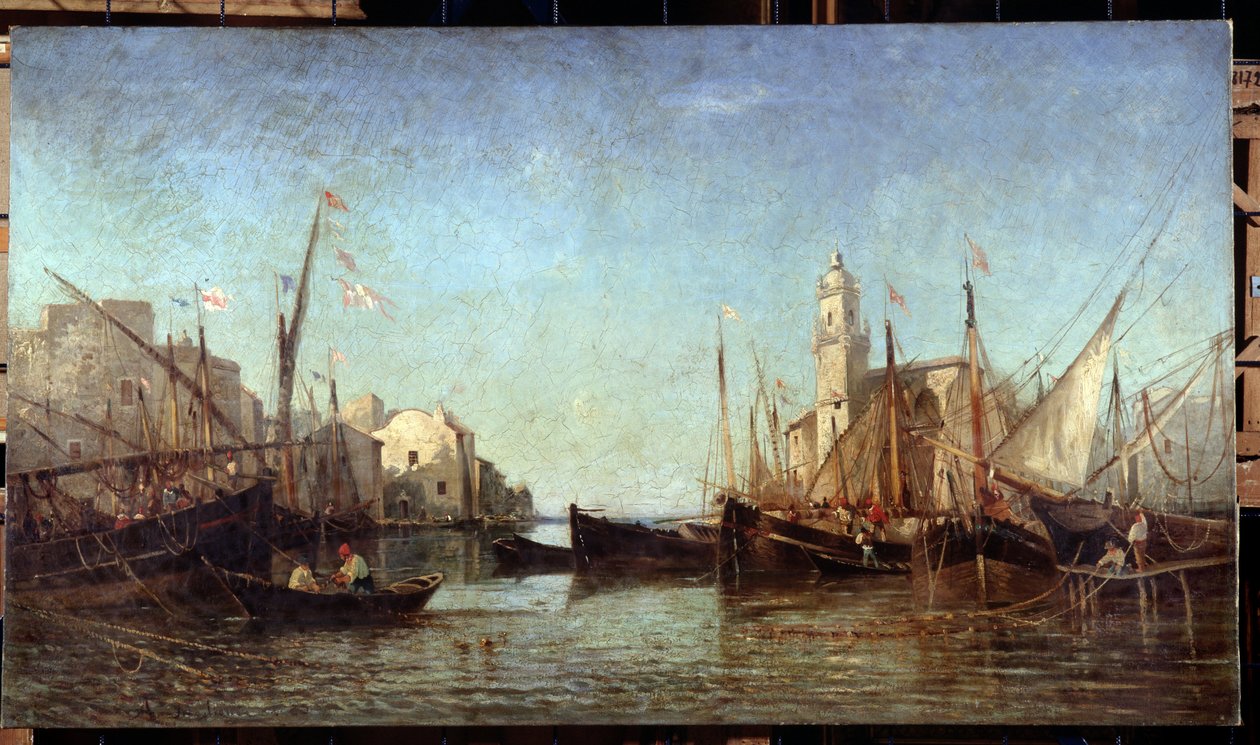 Uitzicht op Martigues door André Maglione