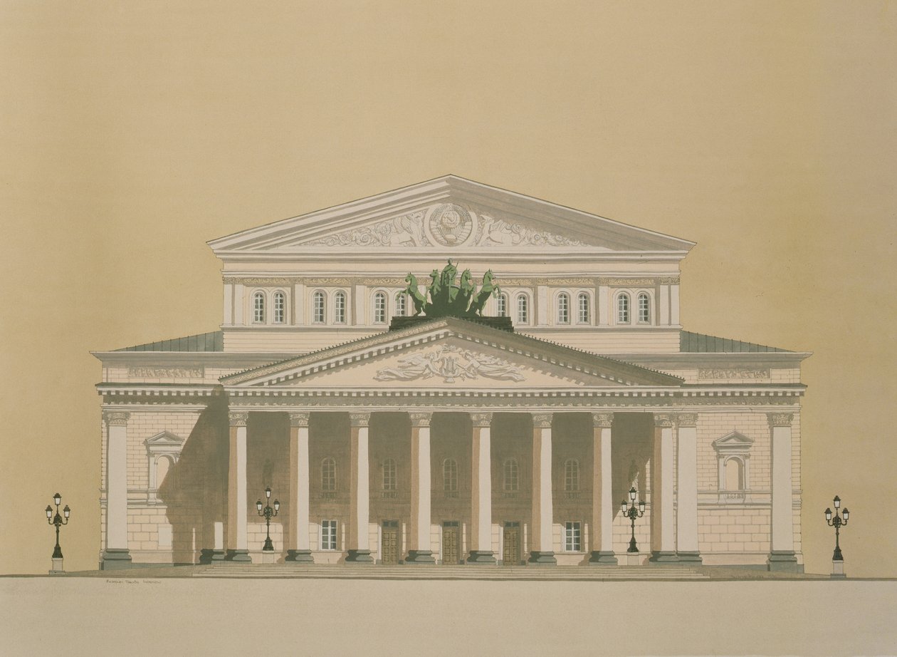 Bolsjojtheater, Moskou, Rusland door Andras Kaldor