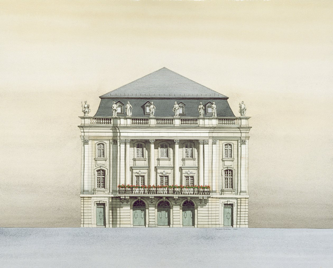 Opera Margravial, Bayreuth, Duitsland door Andras Kaldor