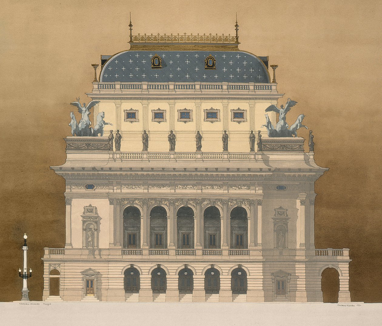 Nationaal Theater, Praag, Tsjechië door Andras Kaldor