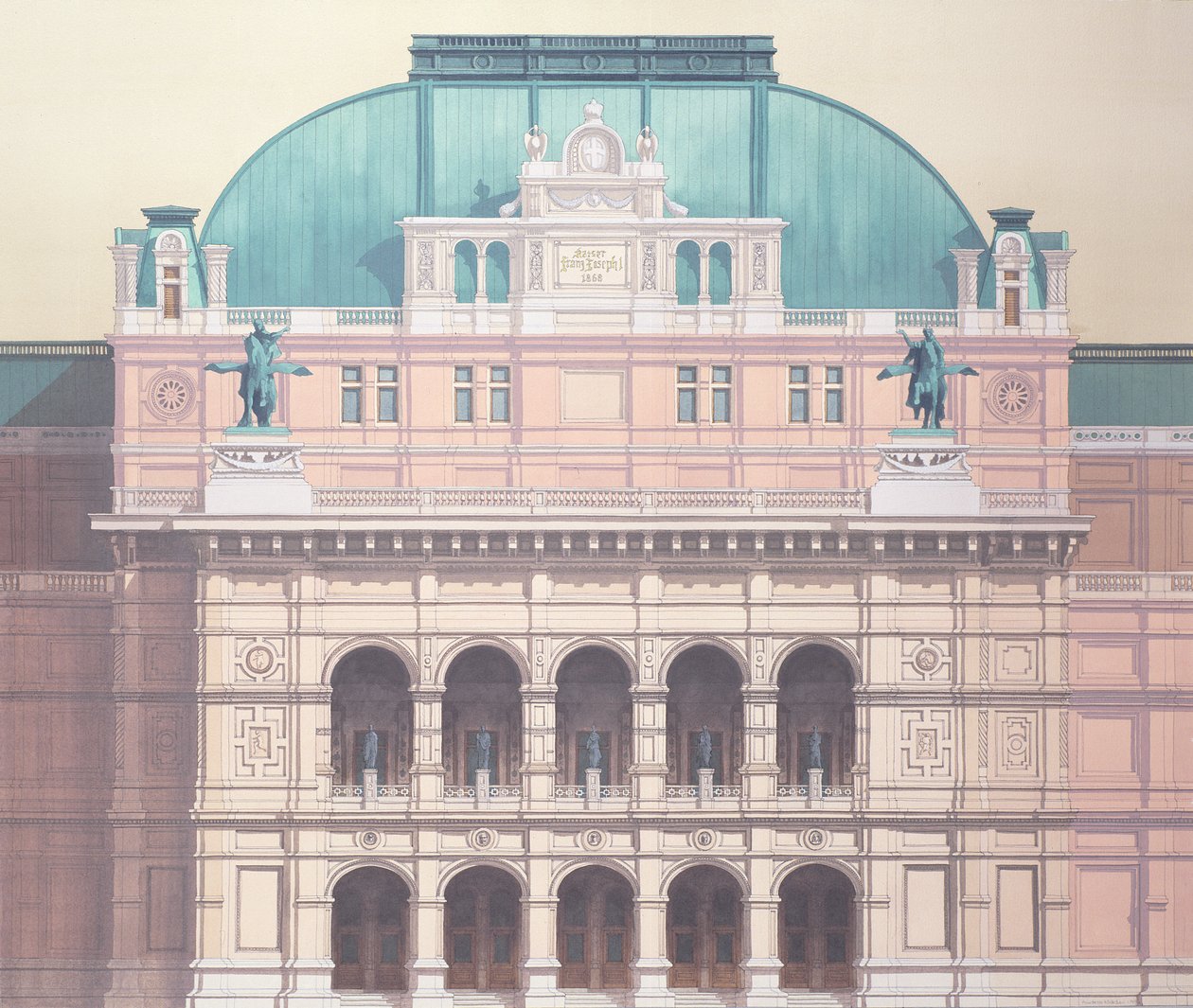 Staatsopera, Wenen, Oostenrijk (detail) door Andras Kaldor