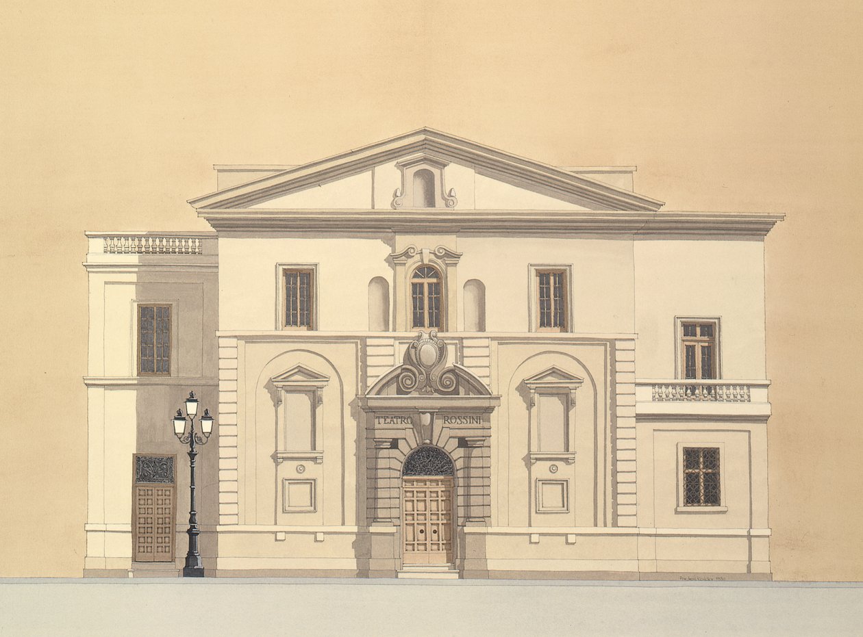 Rossini Theater, Pesaro , Italië door Andras Kaldor