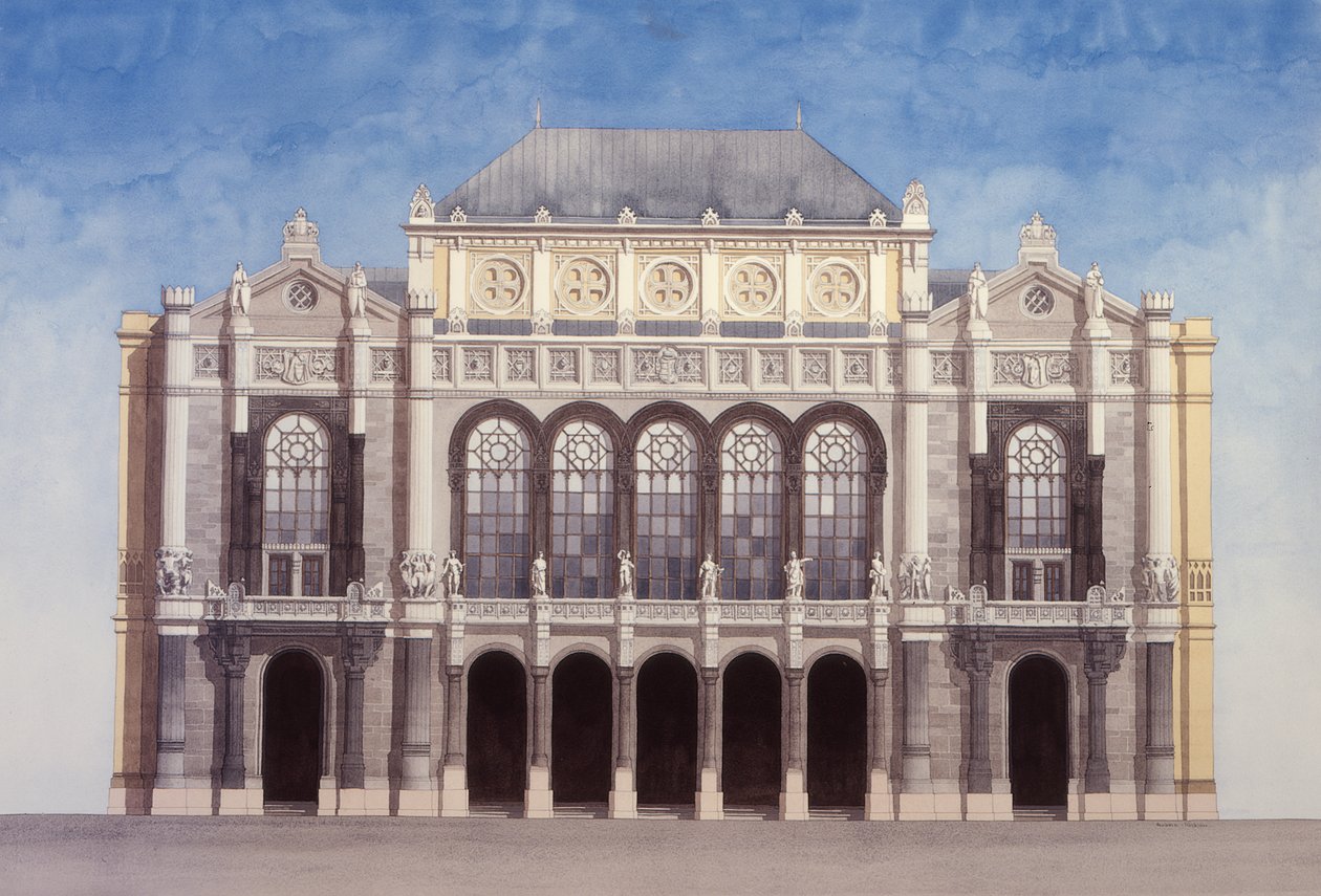 Concertzaal Vigado, Boedapest, Hongarije door Andras Kaldor