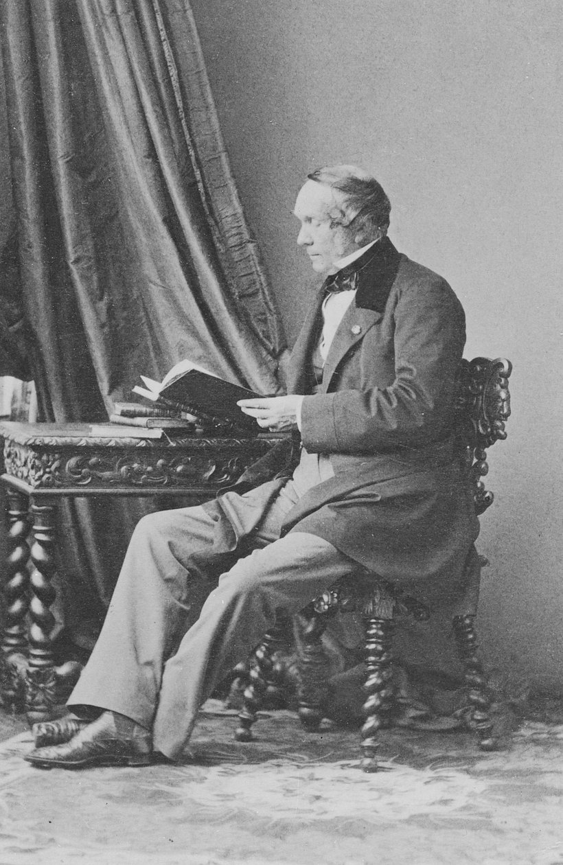 Portret van Baron Jean-Baptiste-Louis Gros door Andre Adolphe Eugene Disderi