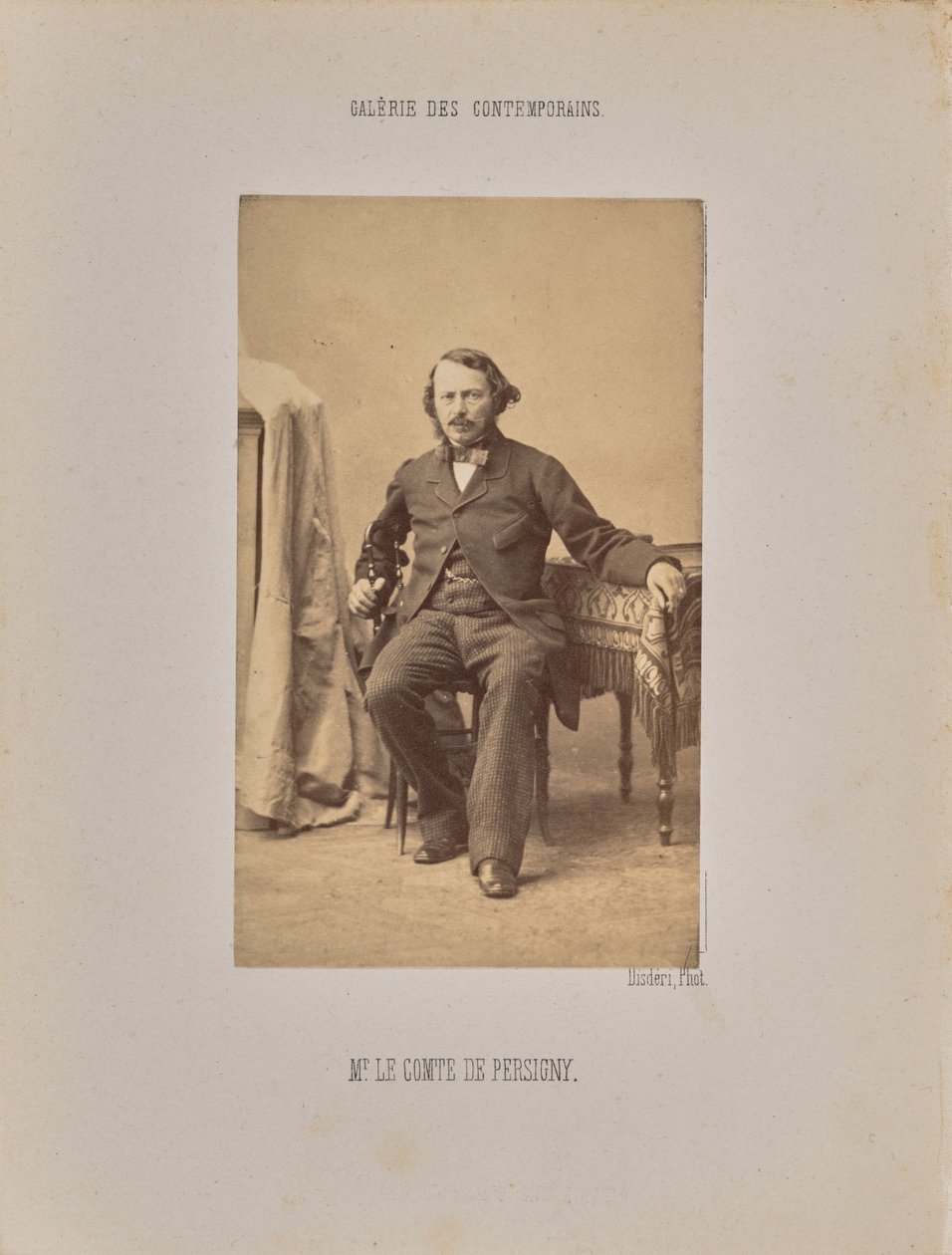 De graaf van Persigny door Andre Adolphe Eugene Disderi