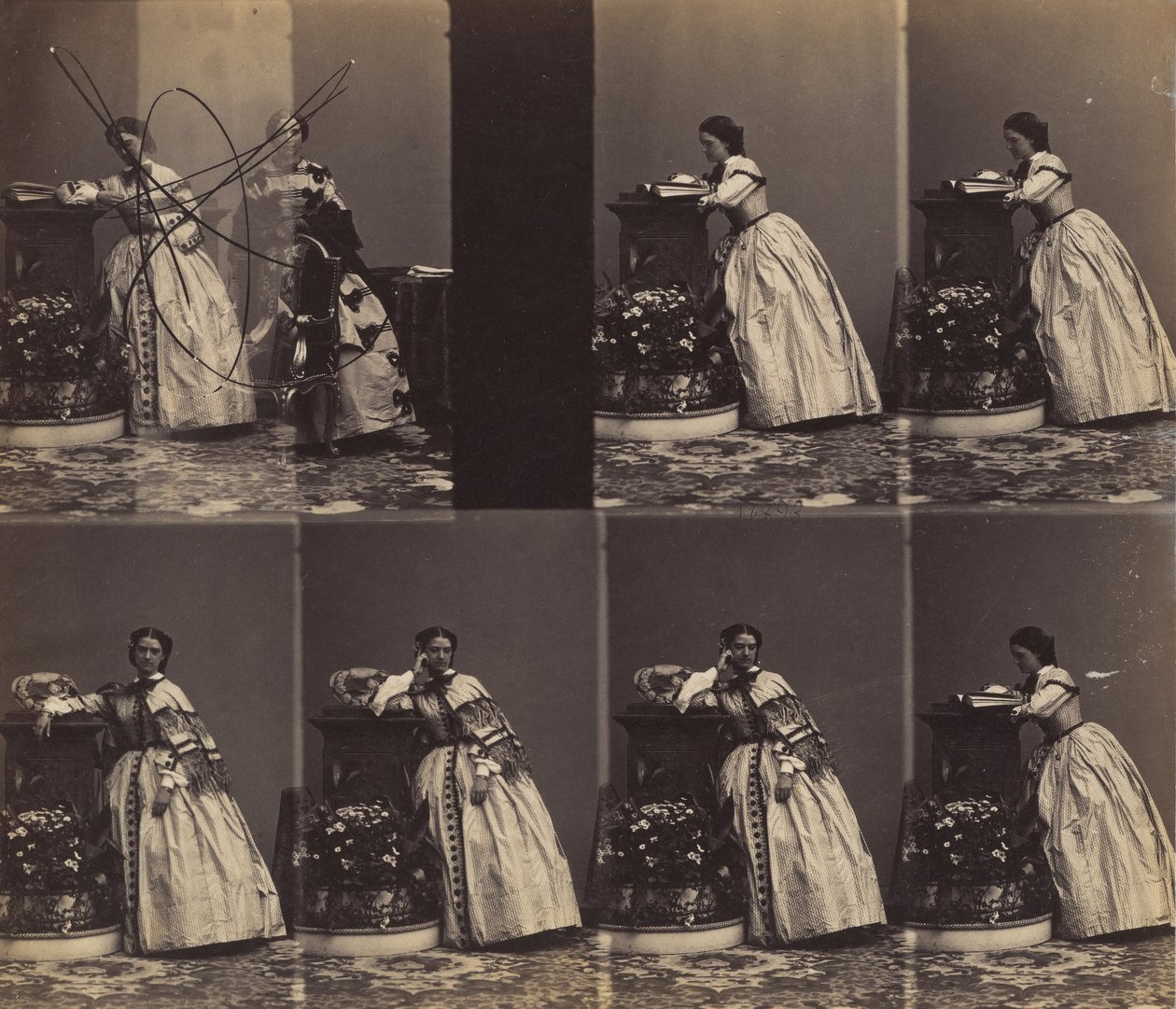 V Queniaus, mei-juni 1860 door Andre Adolphe Eugene Disderi