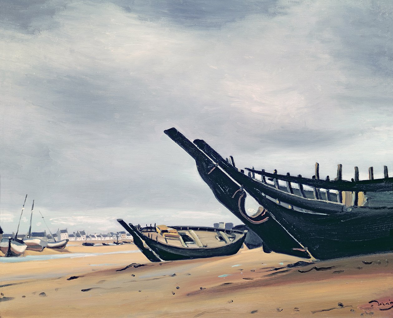 Boten op het strand van Camaret door Andre Derain