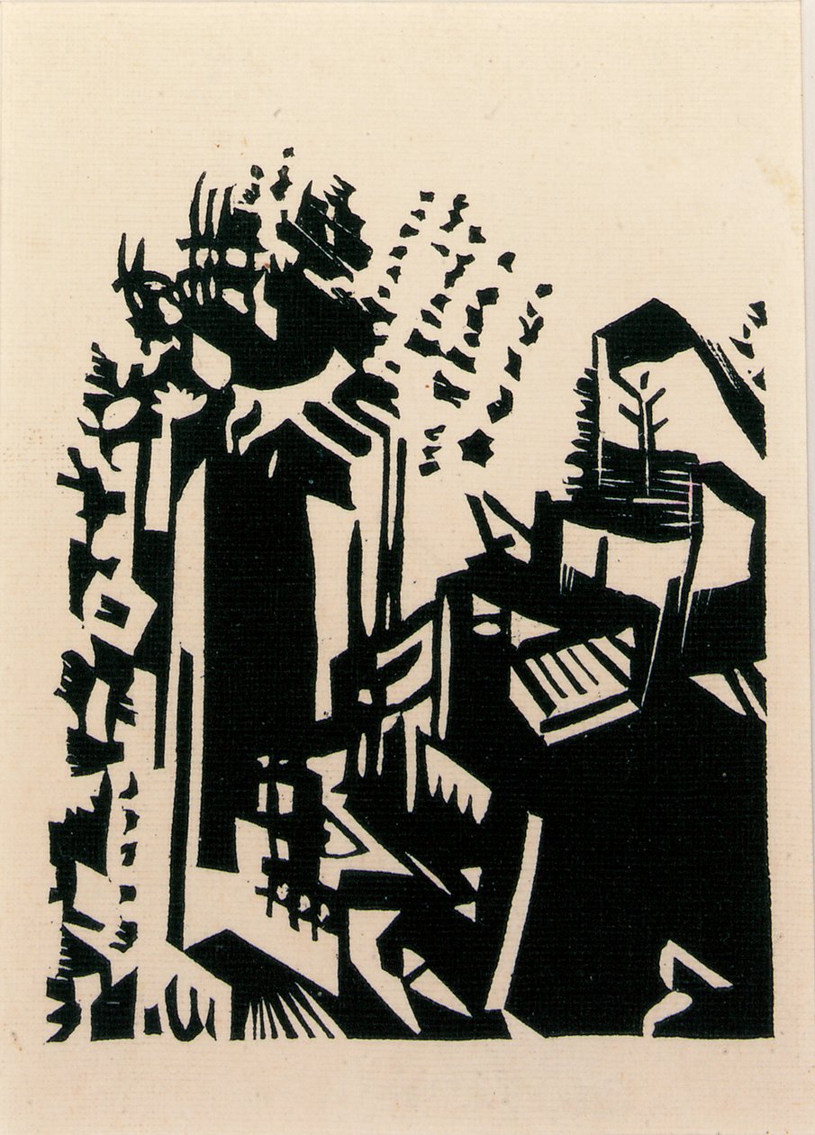 Vissers, ca.1940 (houtsnede) door Andre Derain