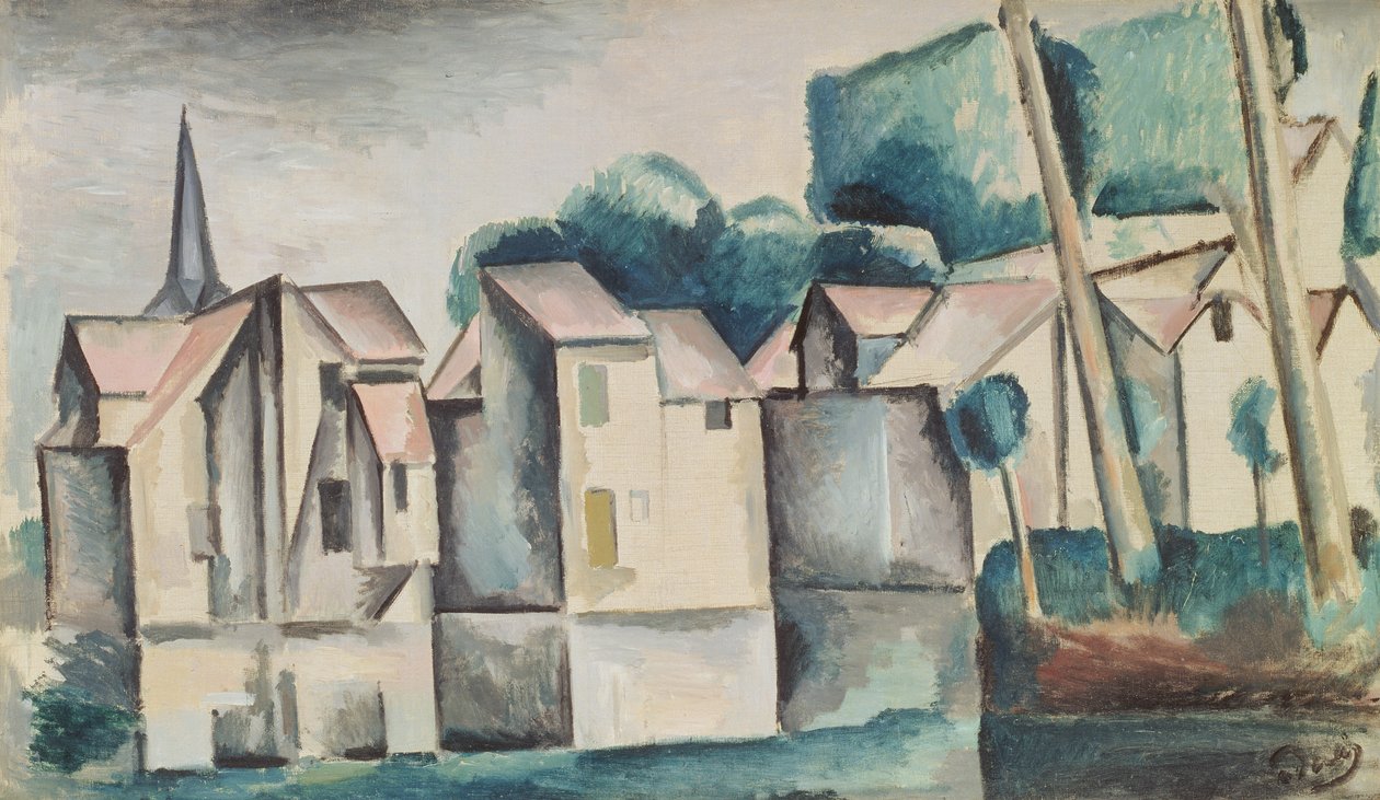 Huizen aan het water door Andre Derain