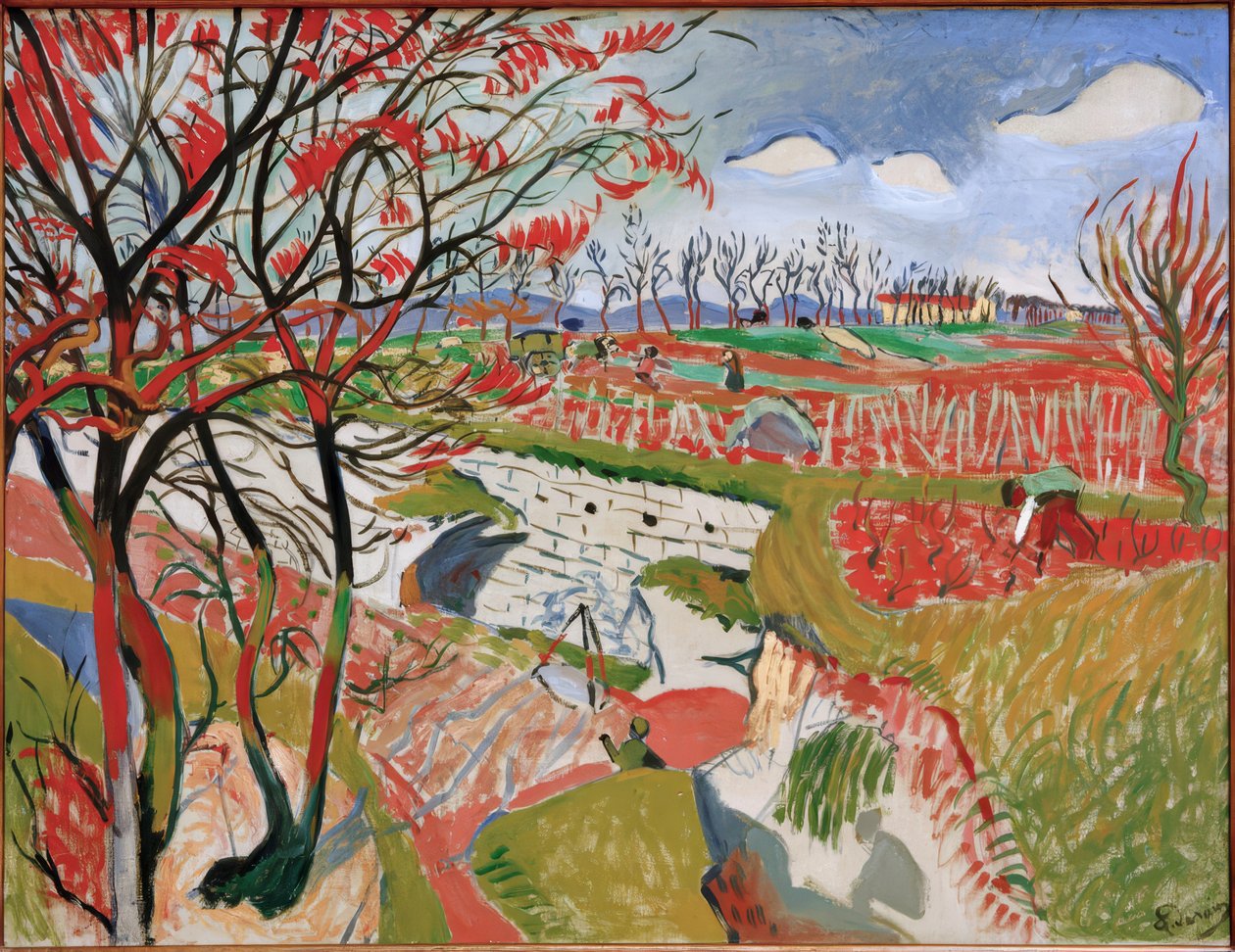 Wijnstokken in de lente door Andre Derain