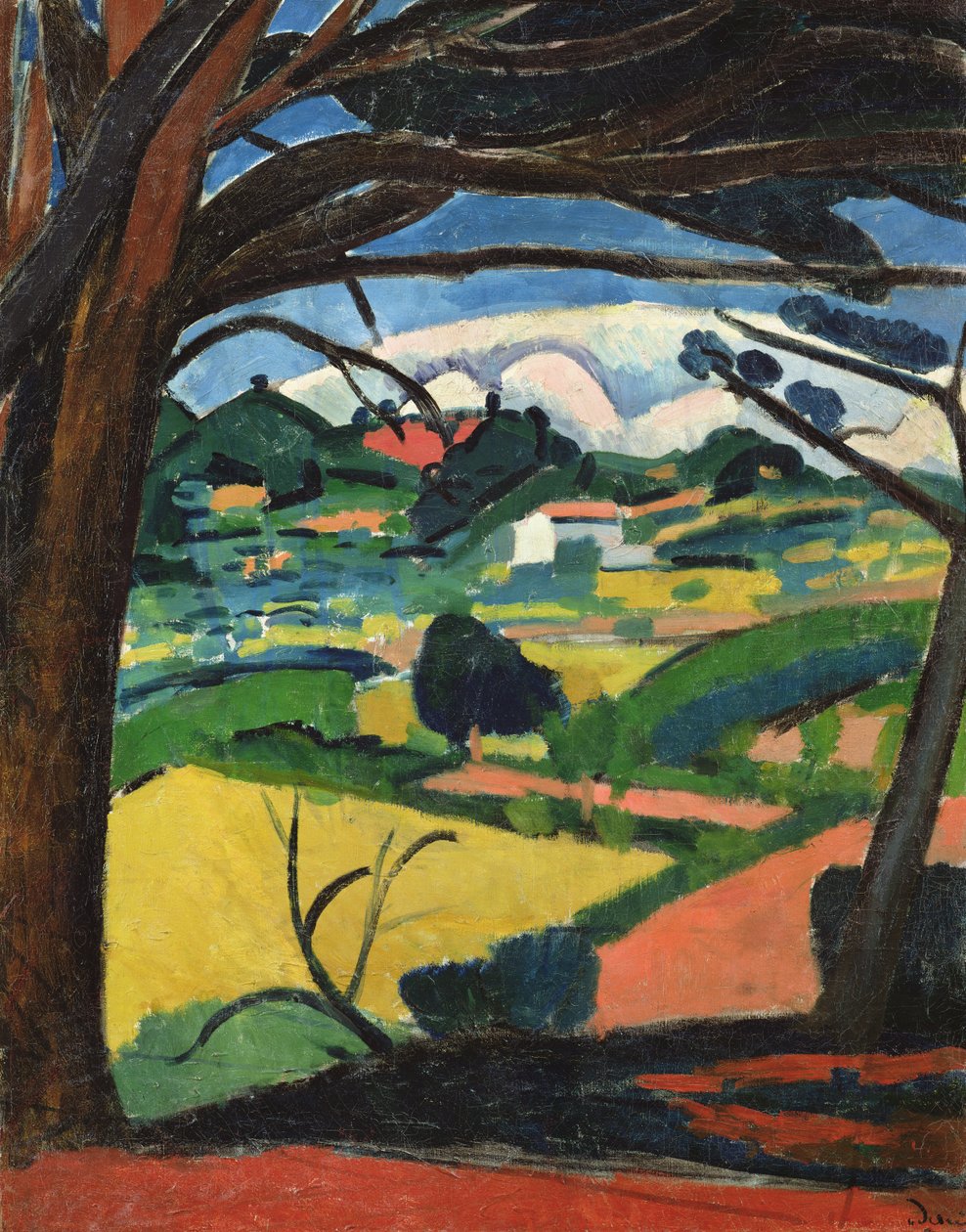 Paysage Provençale (olieverf op doek) door Andre Derain