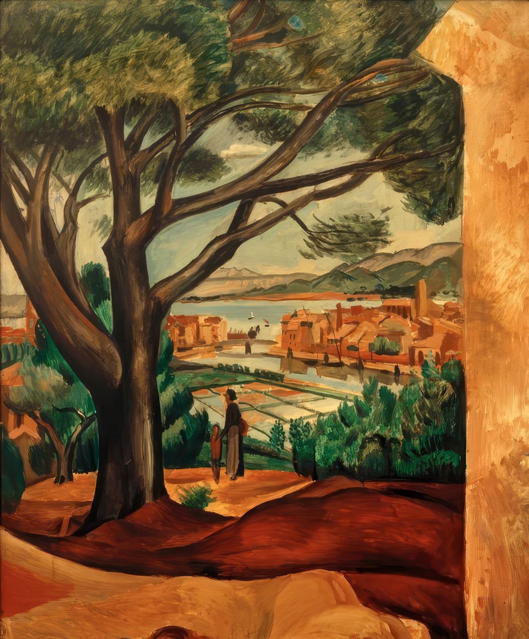 Zeezoutvijvers van Martigues door Andre Derain