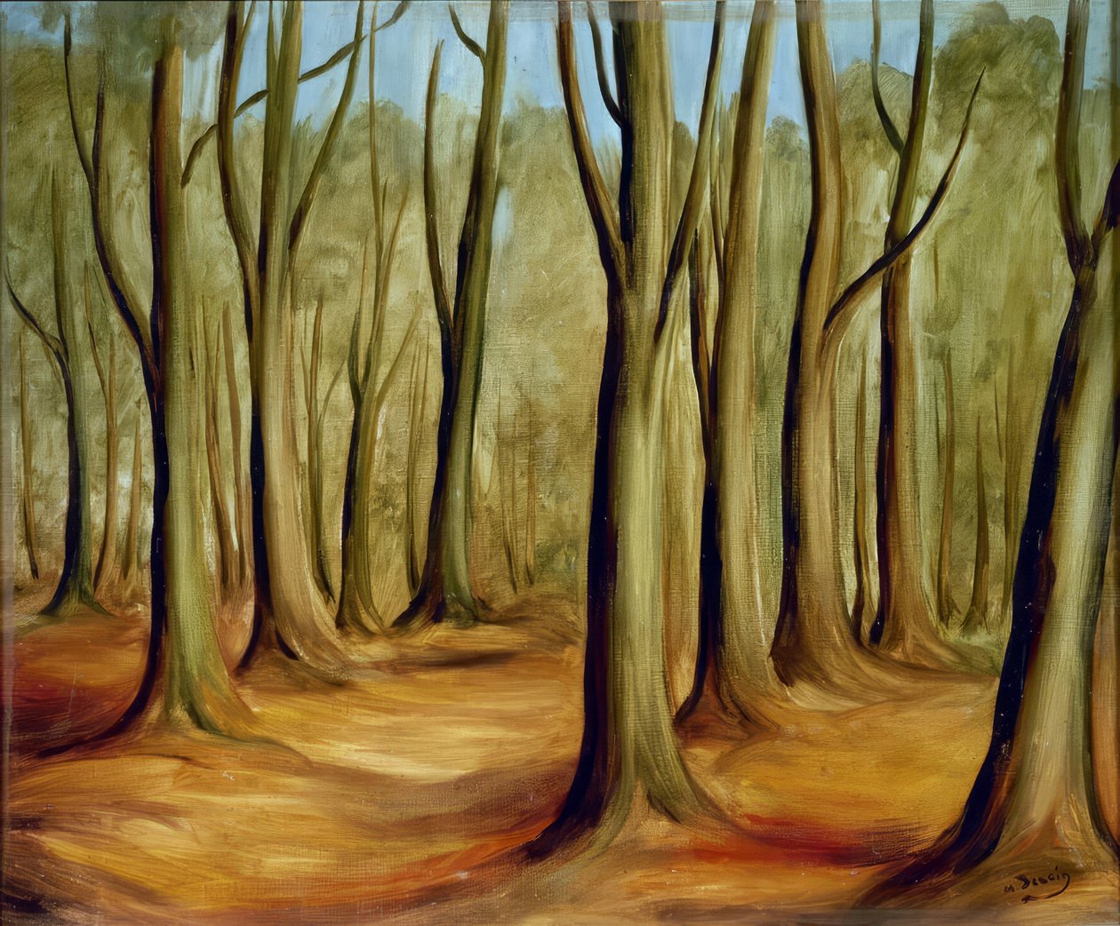 Het bos van Fonteinbleau door Andre Derain