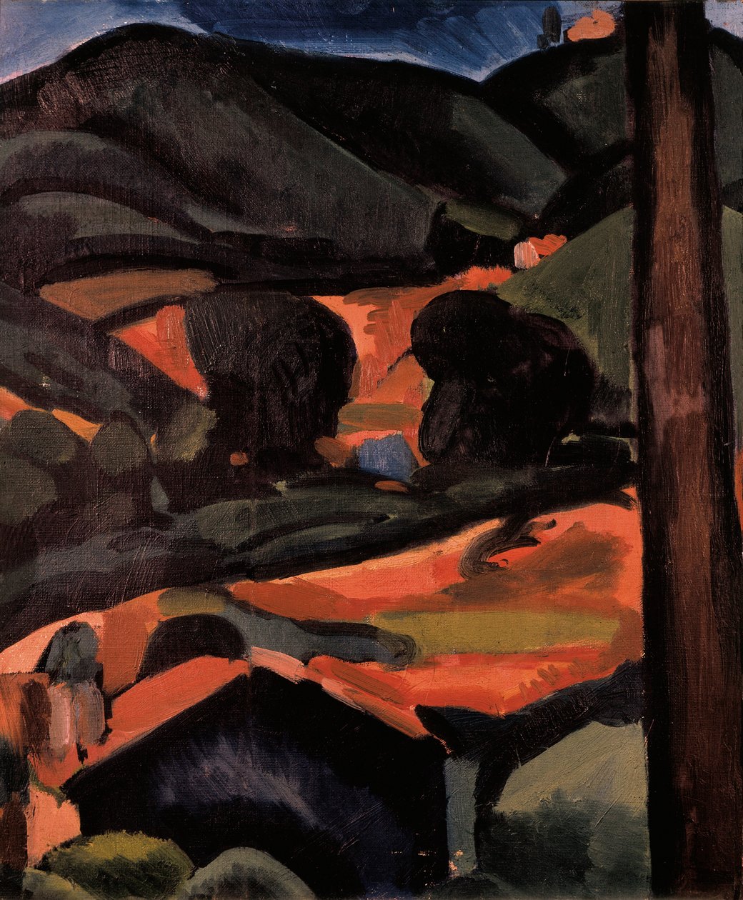De heuvels door Andre Derain