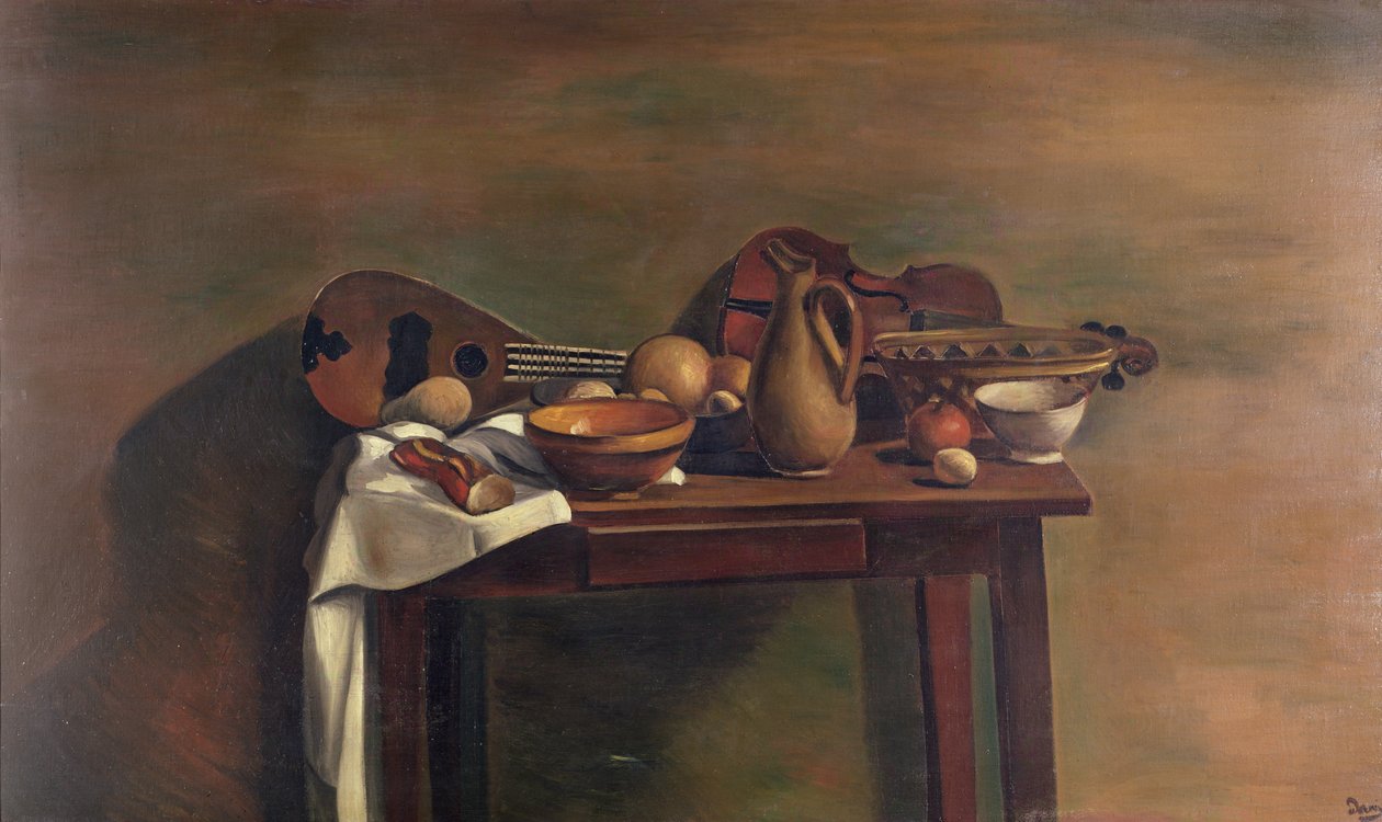 De goedgevulde tafel, ca.1921-22 (olieverf op doek) door Andre Derain
