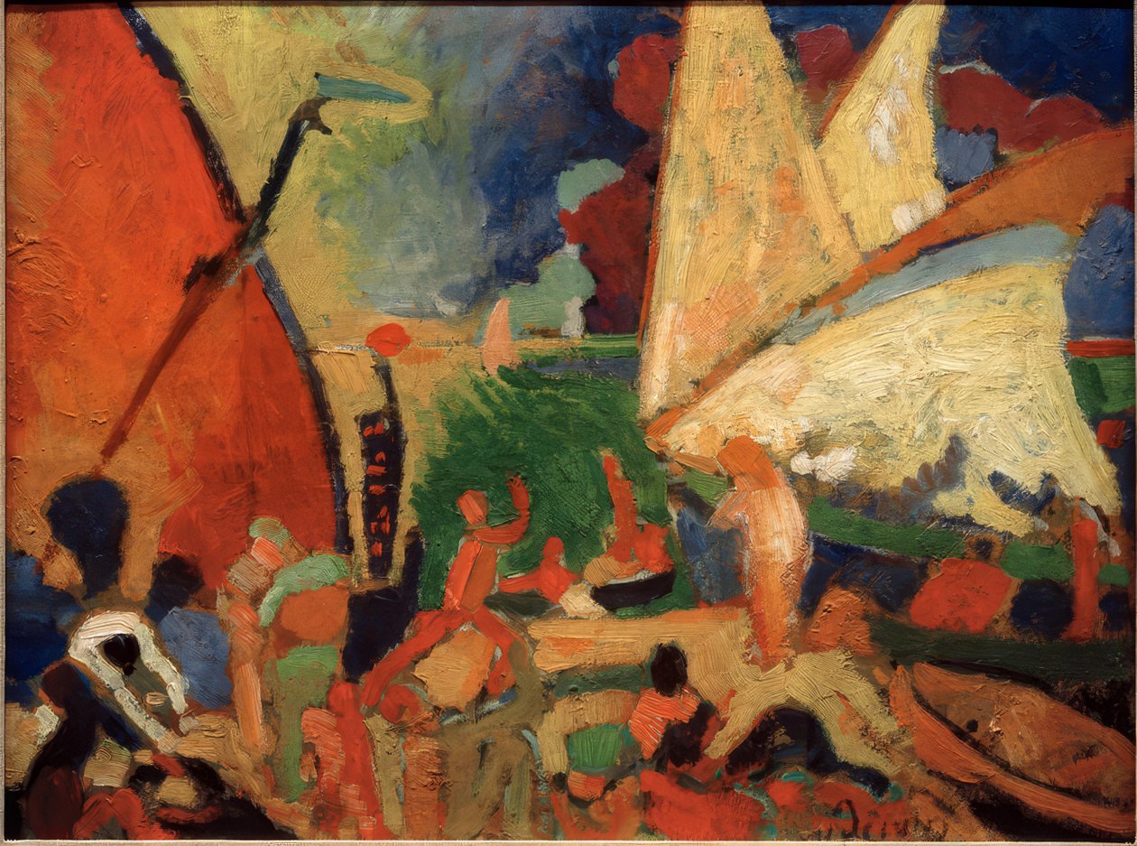 Zeilboten in Collioure door Andre Derain