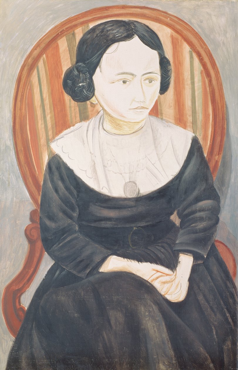 Jong meisje in zwart door Andre Derain