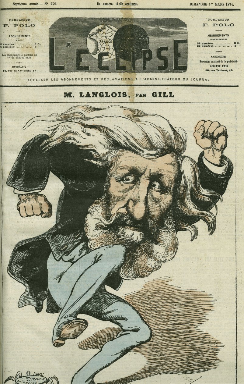 Cartoon door Jean-Charles Langlois door Andre Gill