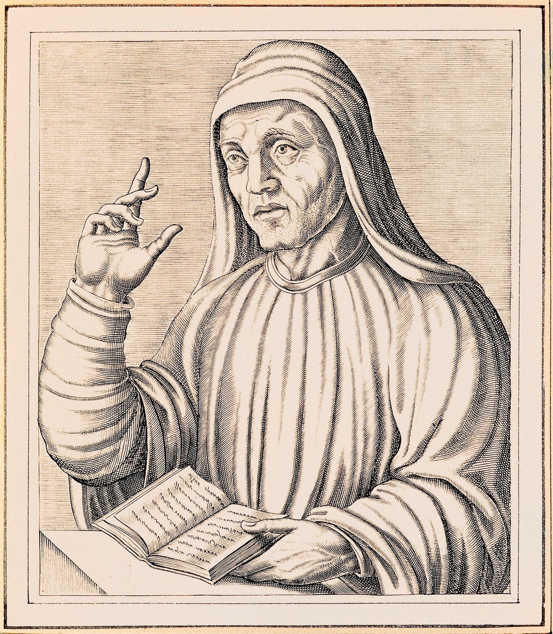 Portret van Alcuin door Andre Thevet