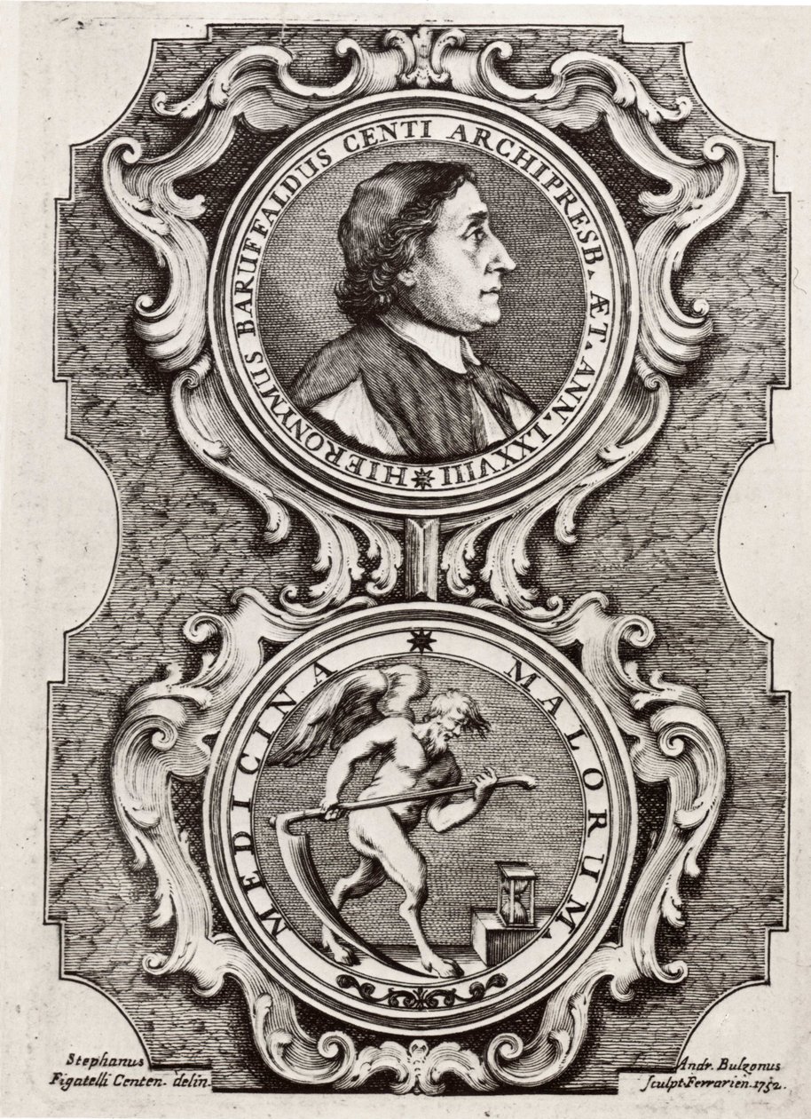 Portret van Girolamo Baruffaldi door Andrea Bolzoni
